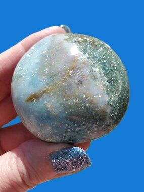 Ocean Jasper Palm Stone (OJ159)